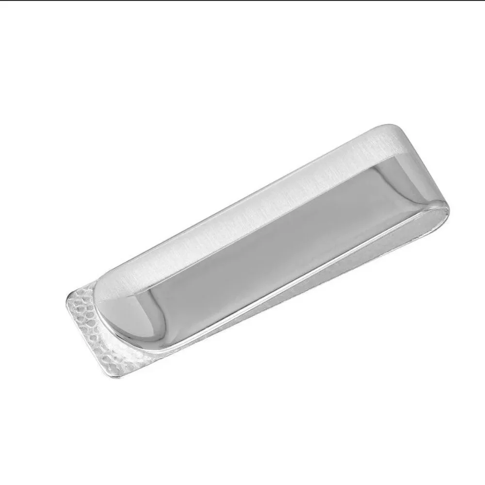Silver 925 High Polished And Matte Finished Money Clip